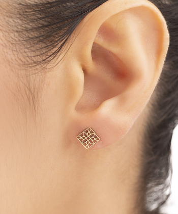 گوشواره طلا مربع اسلیمی پرسته Parasteh کد 538587
