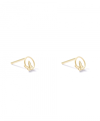 گوشواره طلا دایره پروانه پرسته Parasteh کد 534546