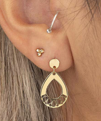 گوشواره طلا اشک اسلیمی پرسته Parasteh کد 155285