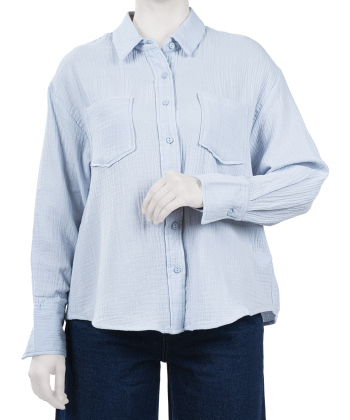 شومیز نخی آستین بلند زنانه جین وست مدل 51731636