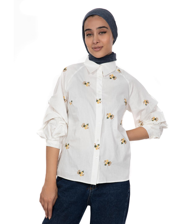 شومیز زنانه گل دار سرژه Serge کد 207199