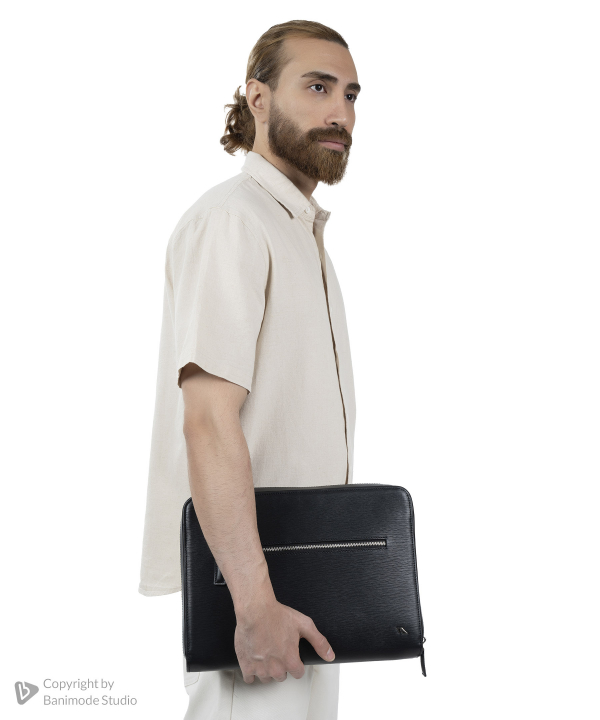 کیف کلاج مردانه چرم طبیعی چرم مشهد Mashad Leather مدل O0135