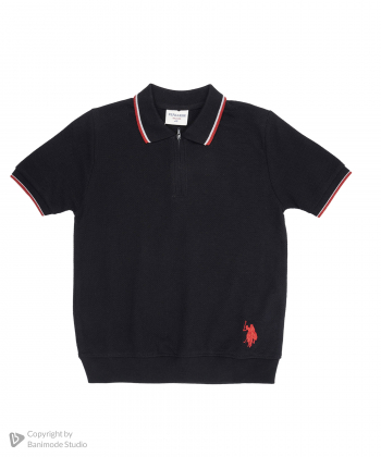 ست پولوشرت و شلوارک پسرانه یو اس پلو کیدز US Polo Kids کد 2613B1