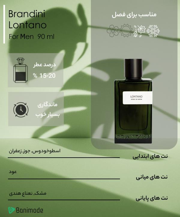 اکستریت پرفیوم مردانه برندینی Brandini مدل Lontano حجم 90 میلی لیتر