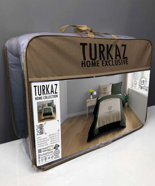 ست روتختی یک نفره 4 تکه تورکاز Turkaz کد 2178-1