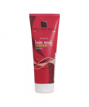 ماسک مو با آبکشی حاوی کراتین سنشوال ویکتوریا رز Victoria Rose مناسب موهای رنگ شده حجم 250 میلی لیتر