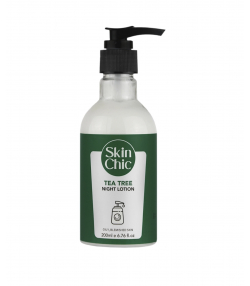 لوسیون شب مناسب پوست چرب و آکنه دار اسکین شیک Skin Chic حاوی عصاره چای سبز حجم 200 میلی لیتر