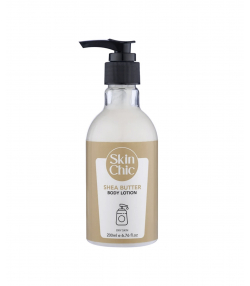 لوسیون آبرسان بدن مناسب پوست های خشک اسکین شیک Skin Chic حاوی عصاره شی باتر حجم 200 میلی لیتر