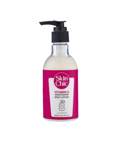 لوسیون مرطوب کننده بدن مناسب انواع پوست اسکین شیک Skin Chic حاوی ویتامین ای حجم 200 میلی لیتر