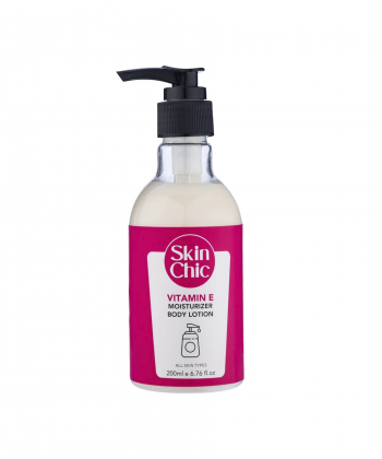 لوسیون مرطوب کننده بدن مناسب انواع پوست اسکین شیک Skin Chic حاوی ویتامین ای حجم 200 میلی لیتر