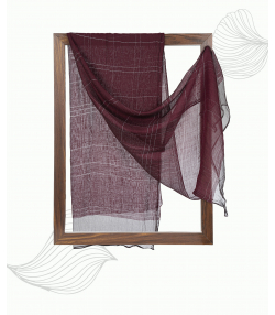 شال ابریشم لمه دار زنانه نوولاشال Novella Shawl کد 55230