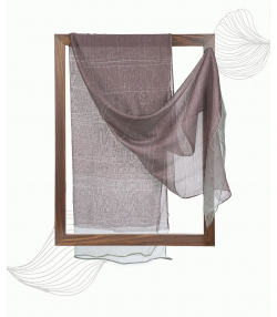 شال ابریشم لمه دار زنانه نوولاشال Novella Shawl کد 55230