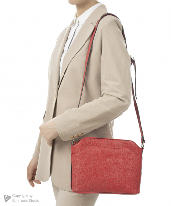 کیف دوشی زنانه چرم طبیعی نوین چرم Novin Leather مدل پرنیا