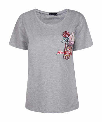 تیشرت زنانه ملانژ گردیه Gordye کد 303100