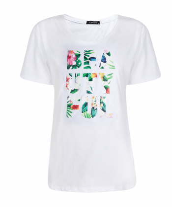 تیشرت زنانه طرح دار گردیه Gordye کد 303104