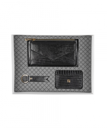 ست هدیه چرم طبیعی زنانه منط Mante مدل X105