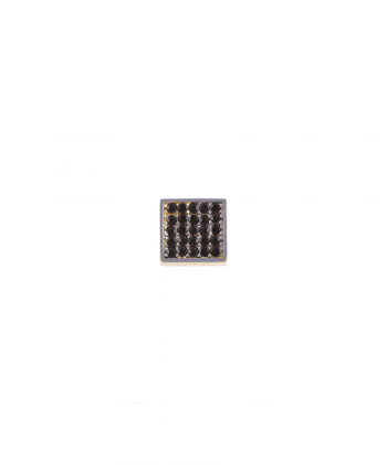 آویز تک مربع با نگین مشکی درریس Doris کد P6090