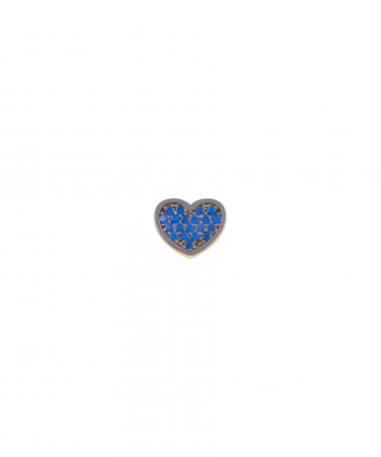 آویز تک قلب با نگین سرمه ای درریس Doris کد P6083