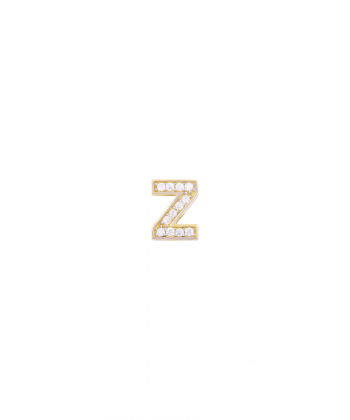 آویز حرف Z با نگین سفید درریس Doris کد P6068