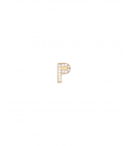 آویز حرف P با نگین سفید درریس Doris کد P6065