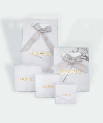 آویز حرف P با نگین سفید درریس Doris کد P6065