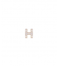 آویز حرف H با نگین سفید درریس Doris کد P6062