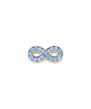 آویز تک بی نهایت با نگین آبی روشن درریس Doris کد P6050