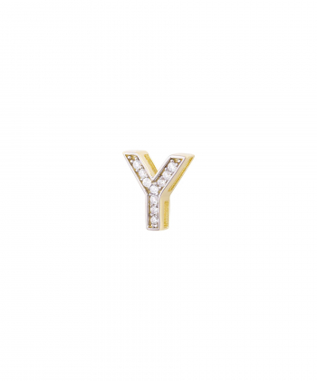 آویز حرف Y با نگین سفید درریس Doris کد P6059