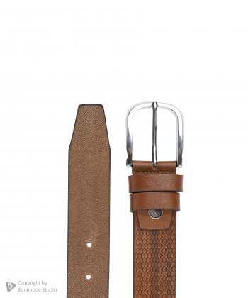 کمربند مردانه چرم طبیعی نوین چرم Novin Leather مدل BT0525