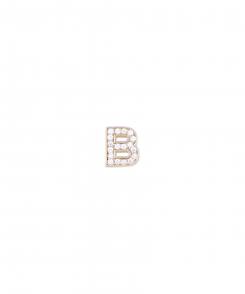 آویز حرف B با نگین سفید درریس Doris کد P6060