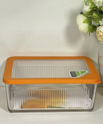ظرف شیشه ای درب دار شیاردار لیمون Limon کد 209816