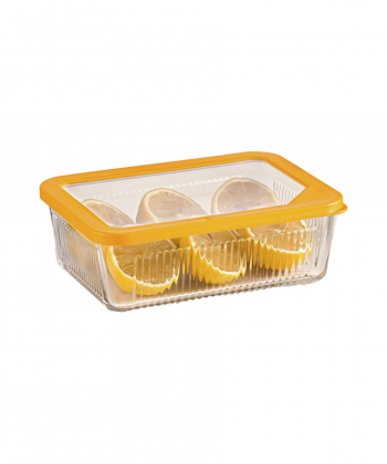ظرف شیشه ای درب دار شیاردار لیمون Limon کد 209816