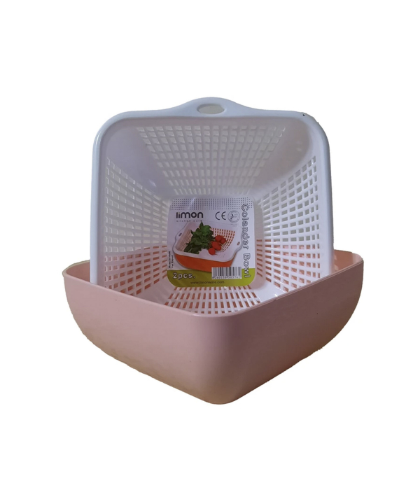 ست کاسه و آبکش چهار گوش لیمون Limon کد 206769