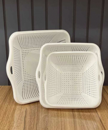ست کاسه و آبکش چهار گوش لیمون Limon کد 206769