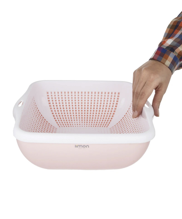 ست کاسه و آبکش چهار گوش لیمون Limon کد 206769