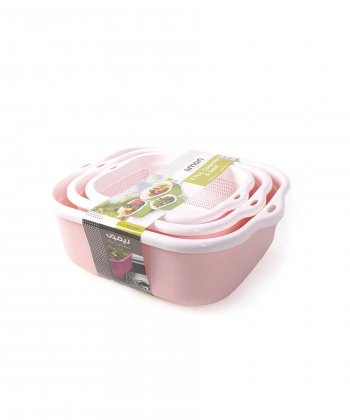 سرویس 6 پارچه آبکش و لگن نسیم لیمون Limon کد 27869