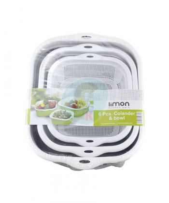 سرویس 6 پارچه ابکش و لگن نسیم لیمون Limon کد 27852