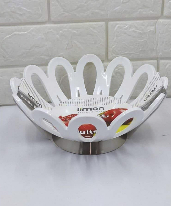 سبد میوه متوسط پایه استیل لیمون Limon کد 26852