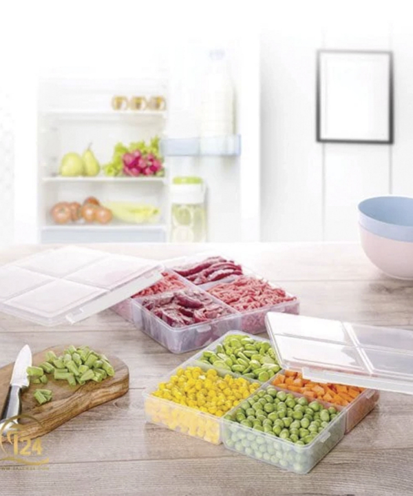 ظرف فریزری چهار خانه بزرگ لیمون Limon کد 22835
