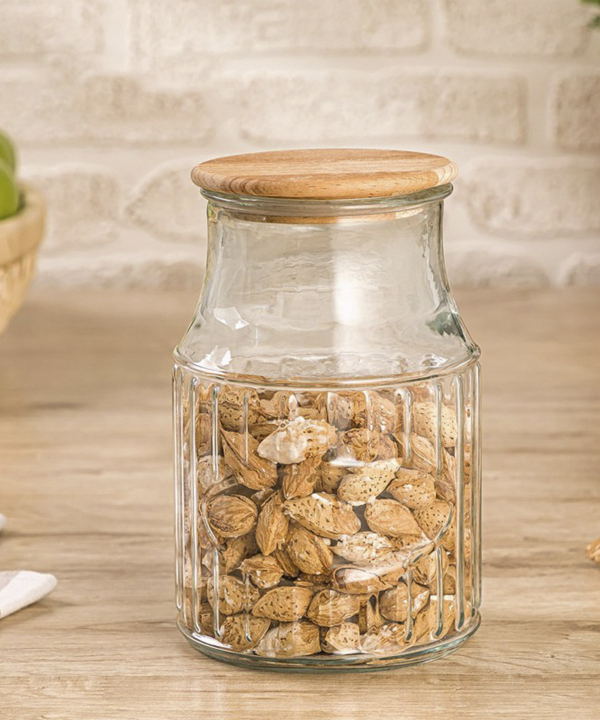بانکه چوبی‎ درب شیشه ای لیمون Limon کد 226159