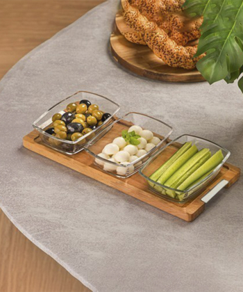 اردو خوری پایه چوبی بزرگ لیمون Limon کد 225259