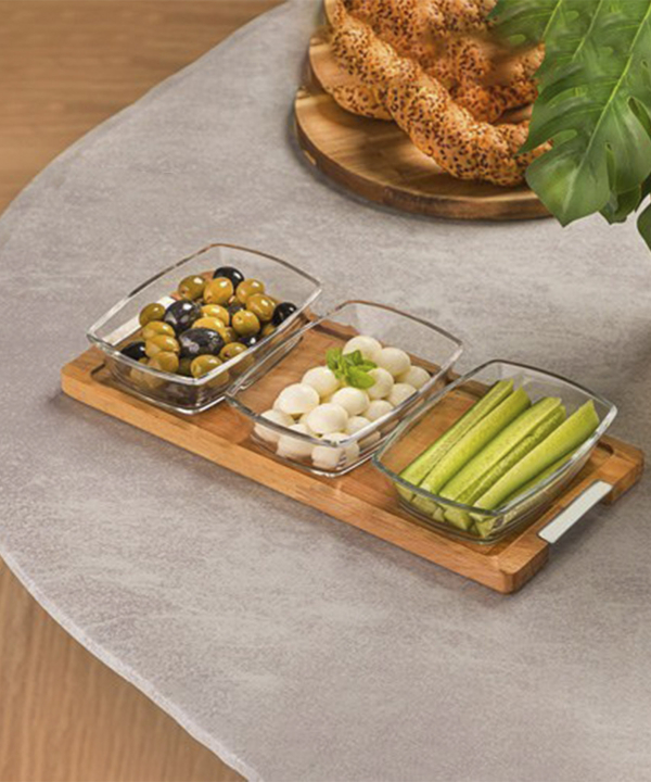اردو خوری پایه چوبی بزرگ لیمون Limon کد 225259