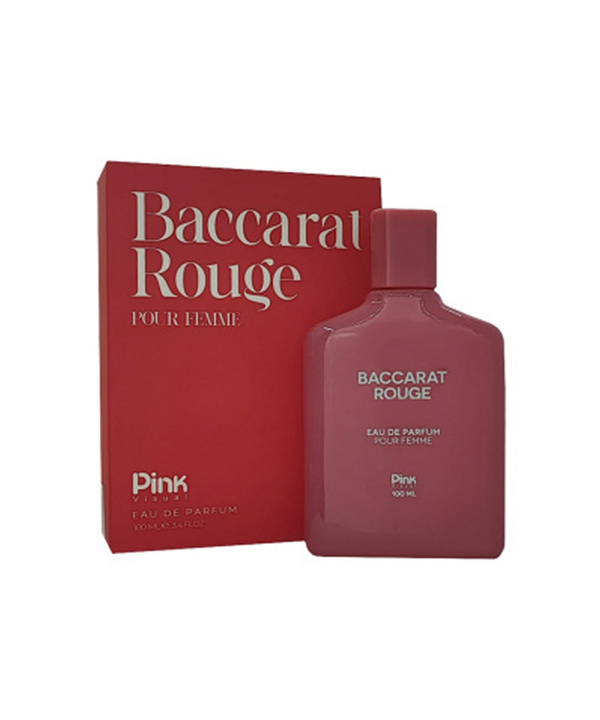 ادوپرفیوم زنانه مدرن پینک ویژوال Pink Visual مدل Baccarat Rouge حجم 100 میلی‌لیتر