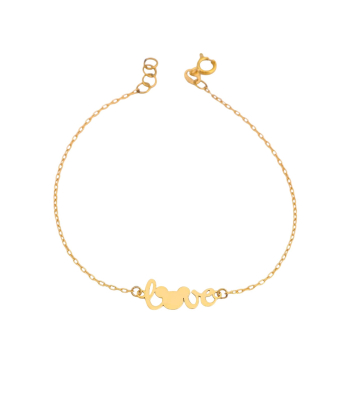 دستبند طلا LOVE میوگلد Mio Gold کد BR500