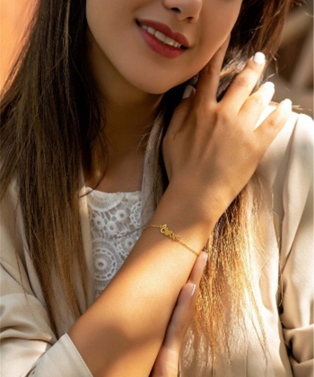 دستبند طلا LOVE میوگلد Mio Gold کد BR500