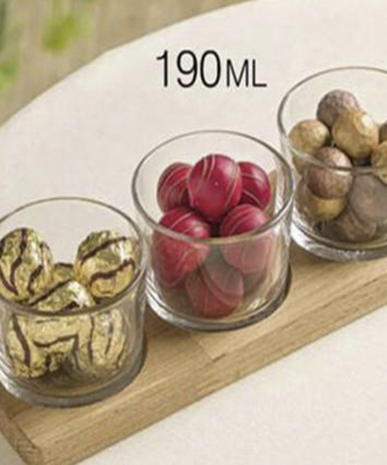 کاسه گرد پایه چوبی لیمون Limon بسته سه عددی کد 221859