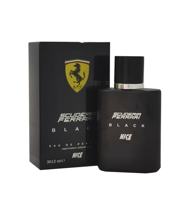 عطر جیبی مردانه نایس پاپت Nice Puppet مدل Ferrari Black Scuderia حجم 30 میلی لیتر