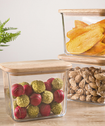 ظرف شیشه ای مستطیل درب لیمون Limon کد 218859