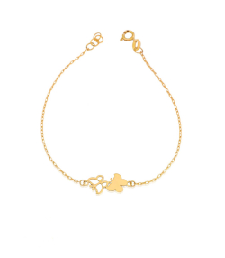 دستبند طلا پروانه میوگلد Mio Gold کد BR497
