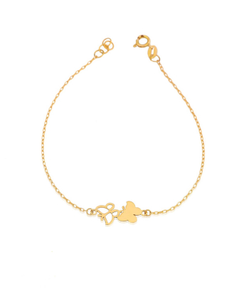 دستبند طلا پروانه میوگلد Mio Gold کد BR497